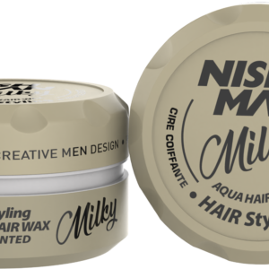 Cera para cabello Nishman Hair Wax Milky de 150 ml con fragancia a leche