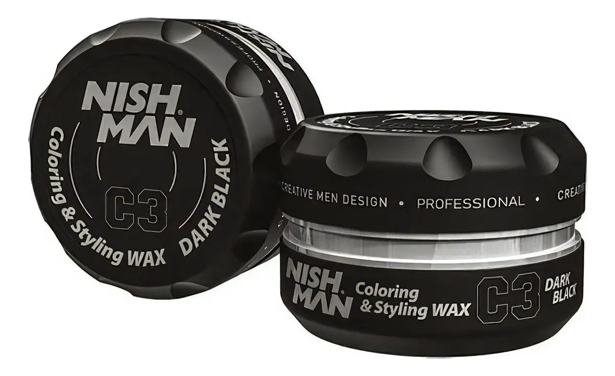 Cera colorante negra para cabello Nishman Coloring Dark Black C3 100 ml