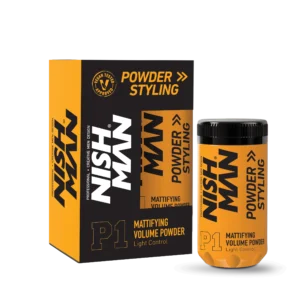 Cera en polvo para cabello Nishman P1 de 20 g con acabado mate y volumen