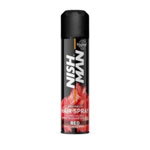Spray de color para cabello Nishman rojo
